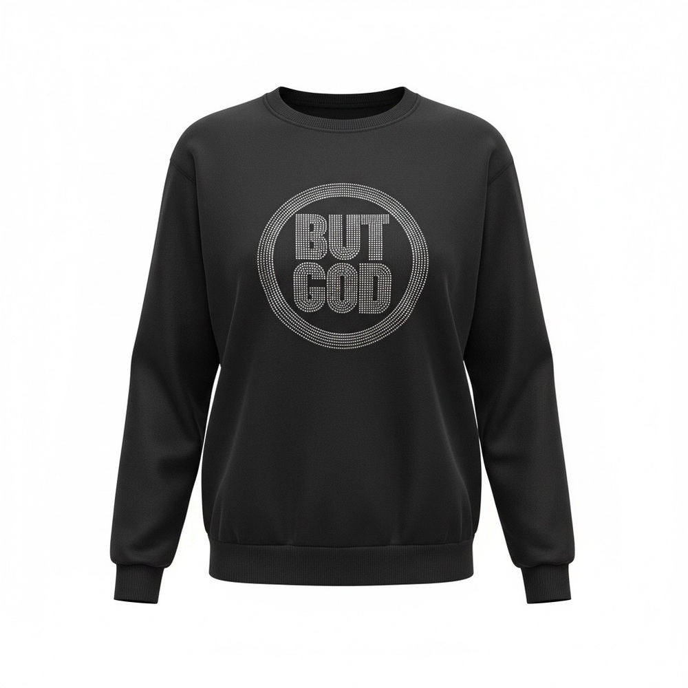 Elegant Black Graphic Sweater